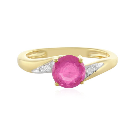 Bague en argent et Saphir rose de Madagascar