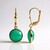 Orecchini in argento con Calcedonio Verde