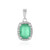 Kolumbianischer Smaragd-Silberanhänger