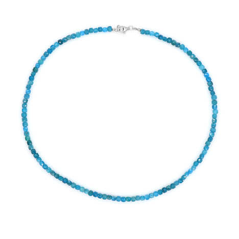 Collar en plata con Apatita azul neón