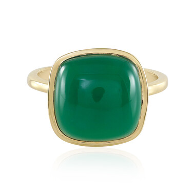 Grüner Onyx-Silberring