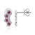 Pendientes en plata con Rubí de Birmania (Pallanova)
