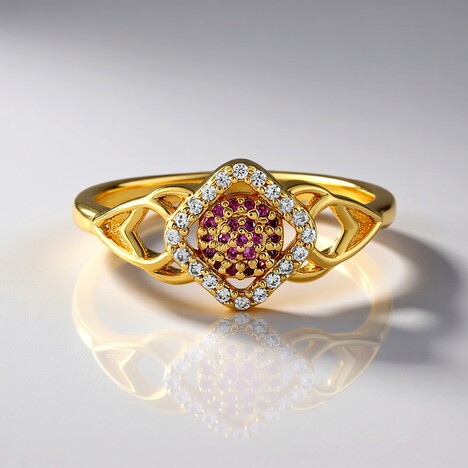 Anello in argento con Zaffiro Ceylon Rosa (non riscaldato)