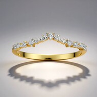 9K SI1 (G) Diamond Gold Ring (Annette)