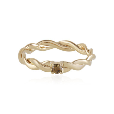 I1 Schokoladen-Brillant-Goldring