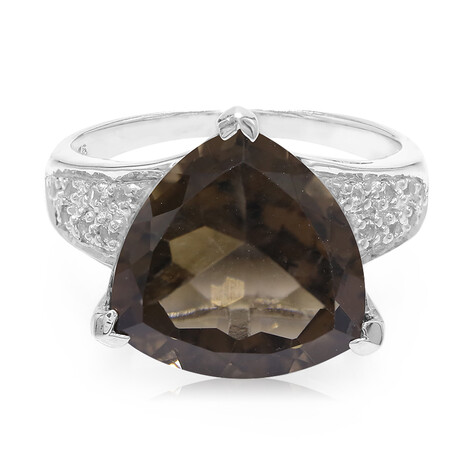 Anillo en plata con Cuarzo ahumado