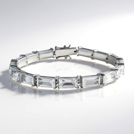 Bracciale in argento con Topazio Bianco