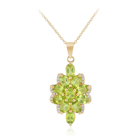 Collana in argento con Peridoto della Birmania