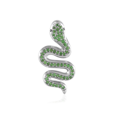 Zilveren hanger met een Tanzania Tsavoriet