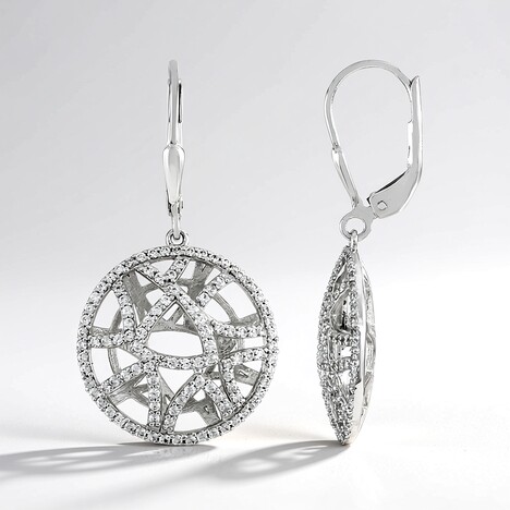 Orecchini in argento con Zircone (Ornaments by de Melo)