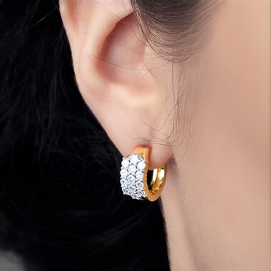 Boucles d'oreilles en or et Diamant VVS1 (G) (Annette)