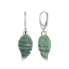 Pendientes en plata con Nefrita (Bali Barong)