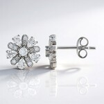 Orecchini in argento con Topazio Bianco
