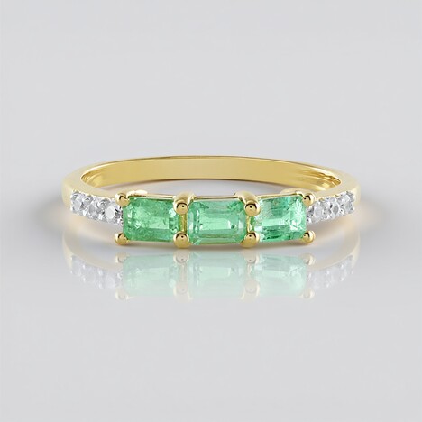Anello in argento con Smeraldo Colombiano
