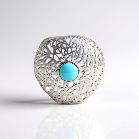 Ciondolo in argento con Turchese Sleeping Beauty (MONOSONO COLLECTION)
