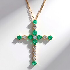 Collana in oro con Smeraldo Zambia AAA