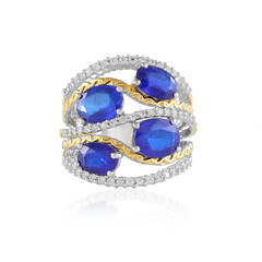 Anello in argento con Spinello Cobalto (Gems en Vogue)