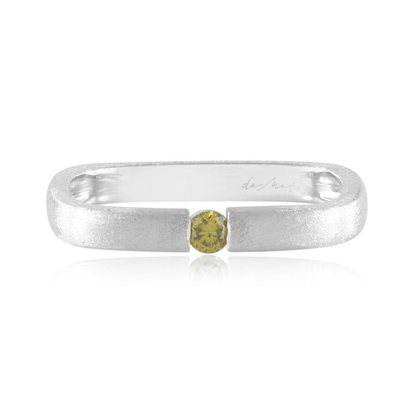 Anello in argento con Diamante Giallo I2 (de Melo)