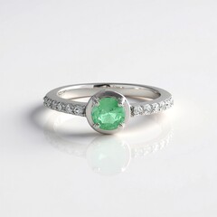 Anello in argento con Cianite Menta