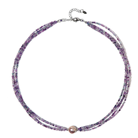 Edelstein-Silberhalskette