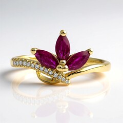 Anello in oro con Rubino Mozambico AAA