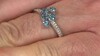 Zilveren ring met Santa Maria-aquamarijnstenen