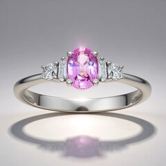 Anello in oro con Zaffiro Rosa