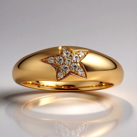 Anello in oro con Diamante Rose de France SI1 di Argyle (Annette)