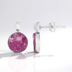 Orecchini in argento con Cobalto Calcite (Bali Barong)