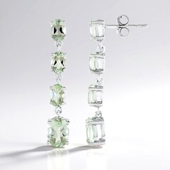Orecchini in argento con Ametista Verde