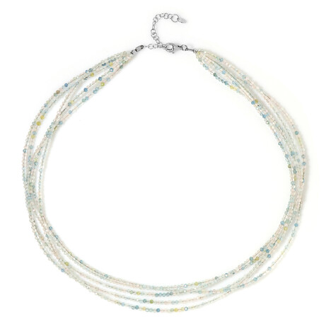 Fancy Beryl Silver Necklace