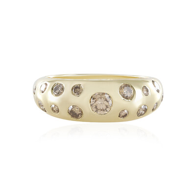 Anello in oro con Diamante Champagne I2 (de Melo)