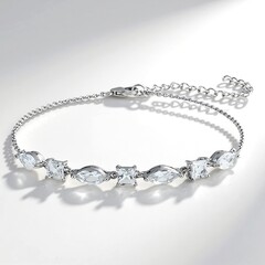 Bracciale in argento con Topazio Bianco