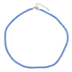 Blauer Onyx-Silberhalskette