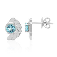 Boucles d'oreilles en argent et Apatite bleue (Pallanova)