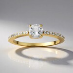 Anello in argento con Topazio Bianco