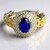 Pierścionek ze srebra - Spinel kobaltowoniebieski (Gems en Vogue)