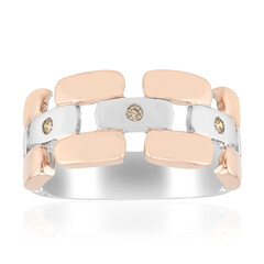 Bague en argent et Diamant rose Argyle I1