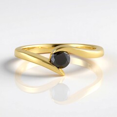 Anello in argento con Diamante Nero