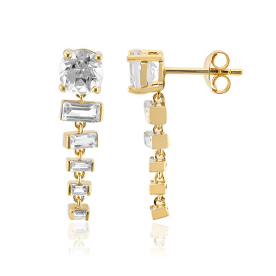 Boucles d'oreilles en argent et Topaze blanche
