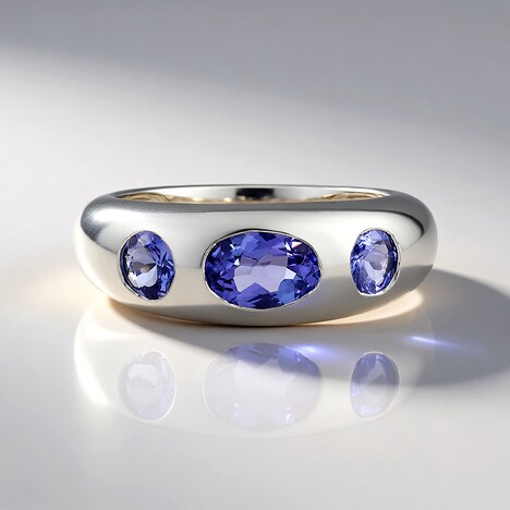 Anello in argento con Tanzanite