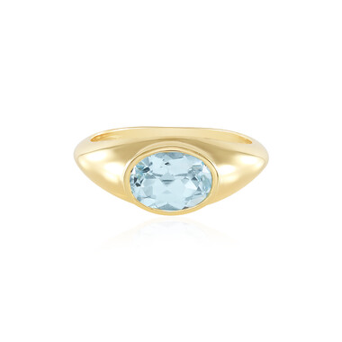 Zilveren ring met een hemel-blauwe topaas