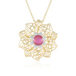 Collar en plata con Zafiro rosa de Madagascar (Ornaments by de Melo)