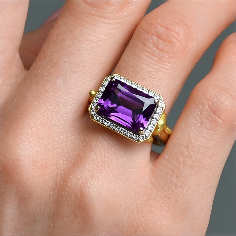 Amethyst-Silberring (Gems en Vogue)