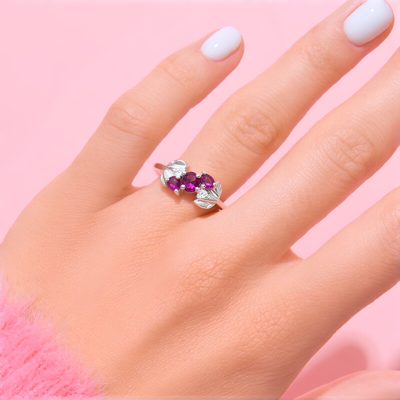 Rhodolith-Silberring