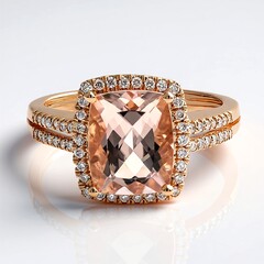Anello in oro con Morganite AAA (CIRARI)