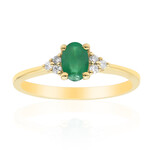 Anillo en oro con Esmeralda de Zambia AAA