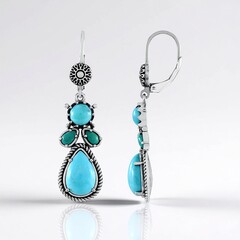 Orecchini in argento con Turchese (Desert Chic)
