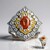 Anello in argento con Zaffiro Padparadscha (Dallas Prince Designs)