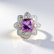 Bague en or et Améthyste (SUHANA)